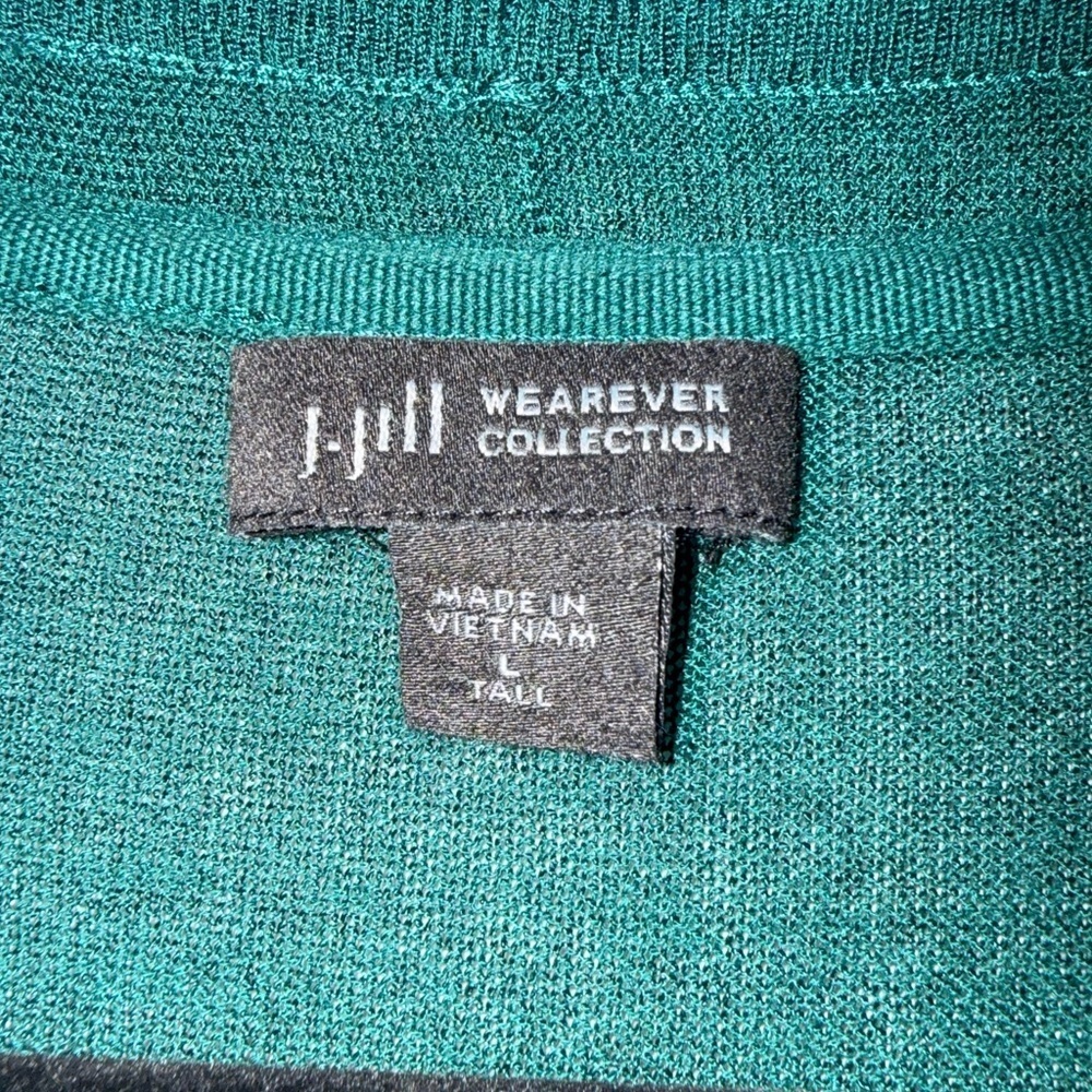 J. Jill Green Wearever Longline Open Front Cardigan Sweater Size Large Tall - Picture 6 of 8